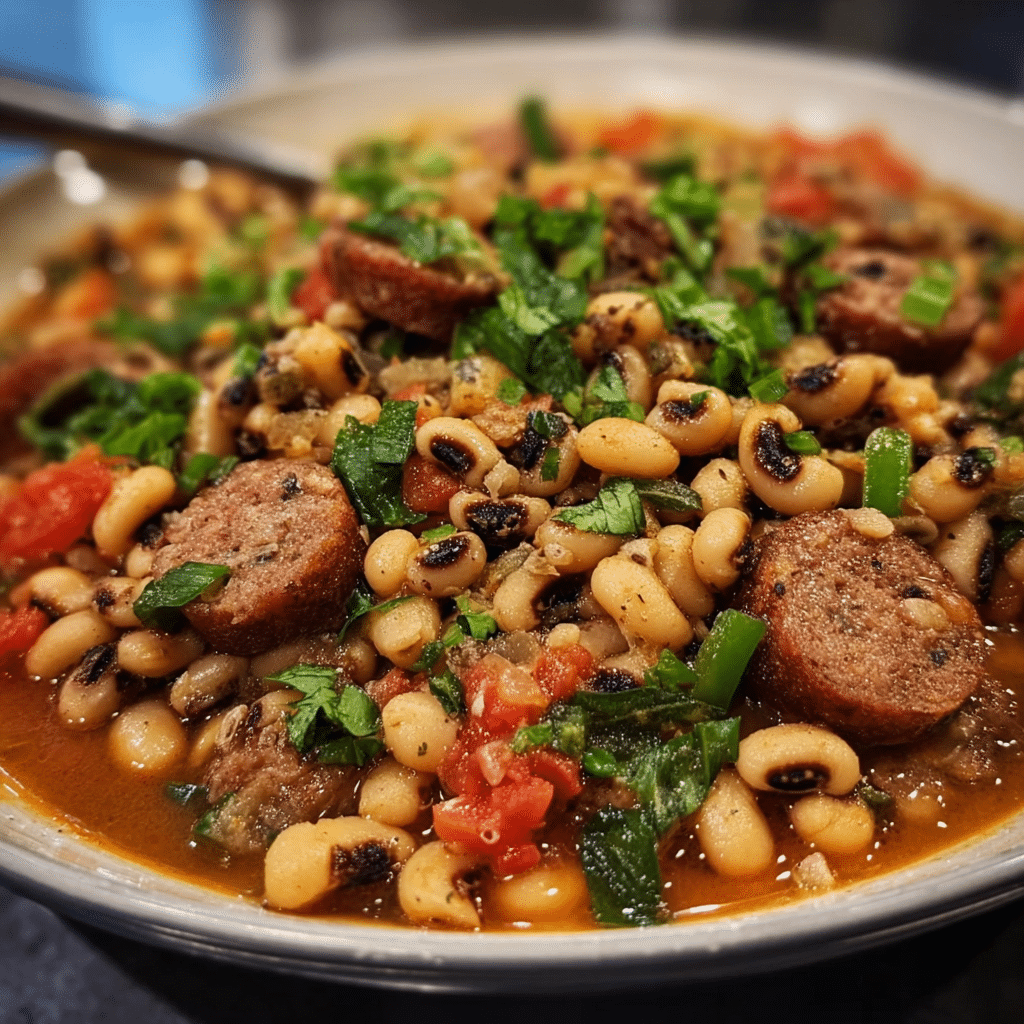 Spicy Southern Black-Eyed Peas with Sausage