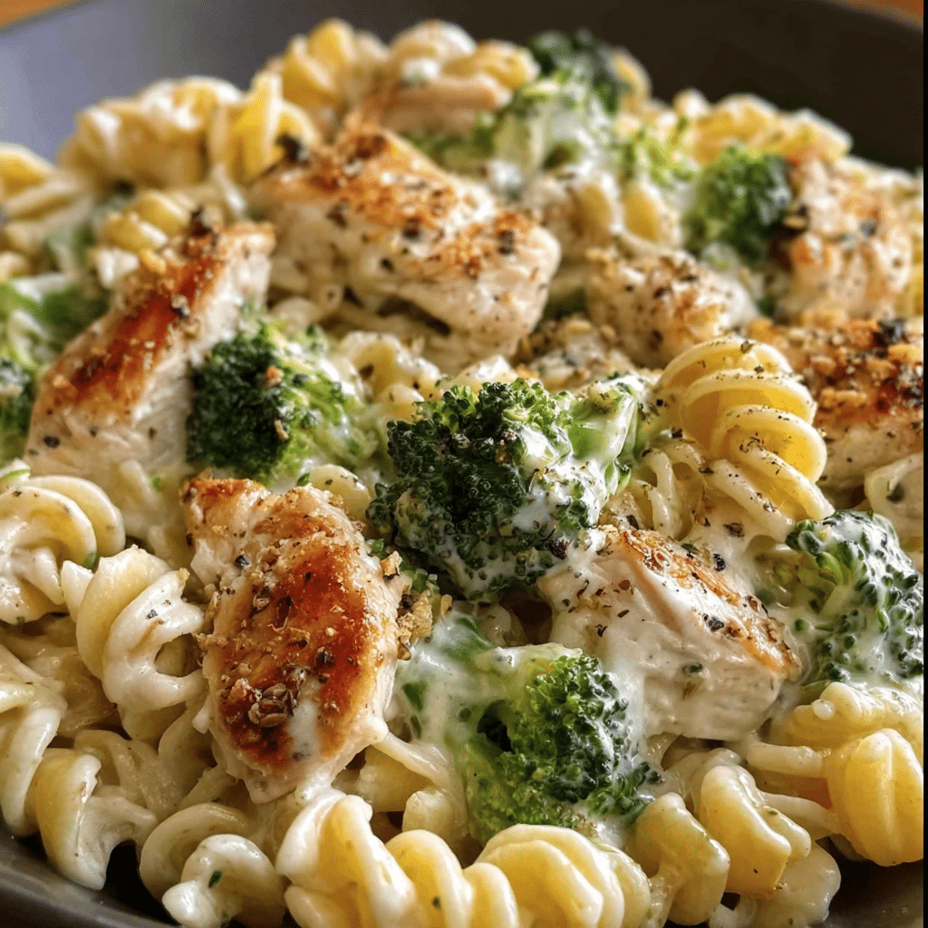 Creamy Rotisserie Chicken Broccoli Pasta