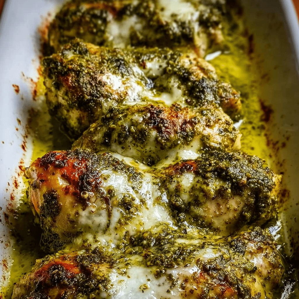 Best Pesto Baked Chicken