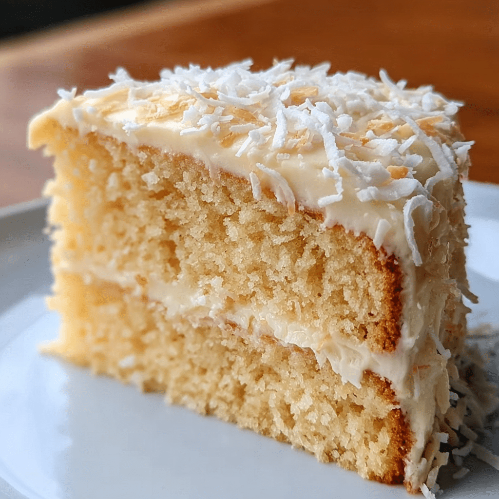 Moist Coconut Milk Cake