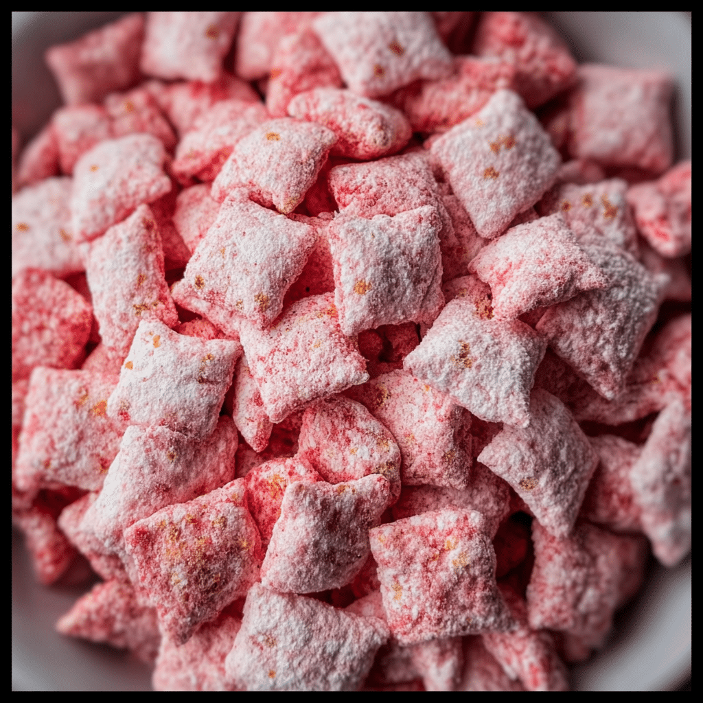 Fluffy Strawberry Shortcake Puppy Chow Recipe