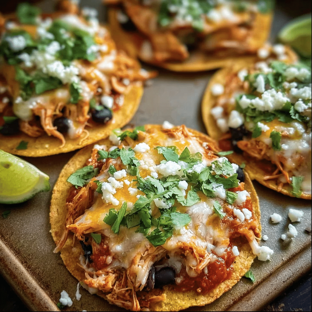 Tasty Rotisserie Chicken Tostadas