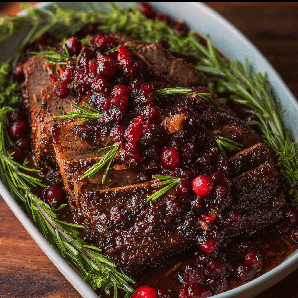 Cranberry Holiday Beef Brisket Recipe