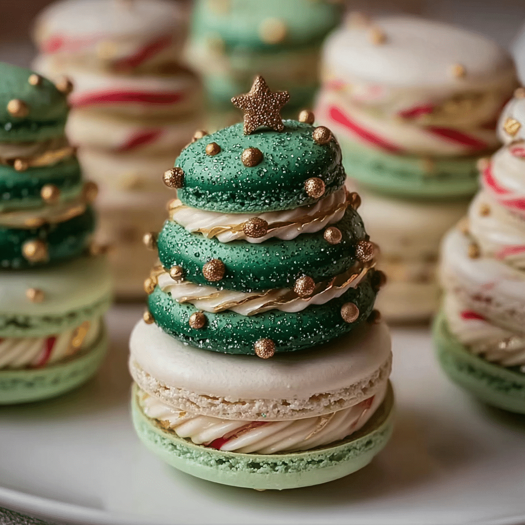 Christmas Tree Cake Macarons Recipe