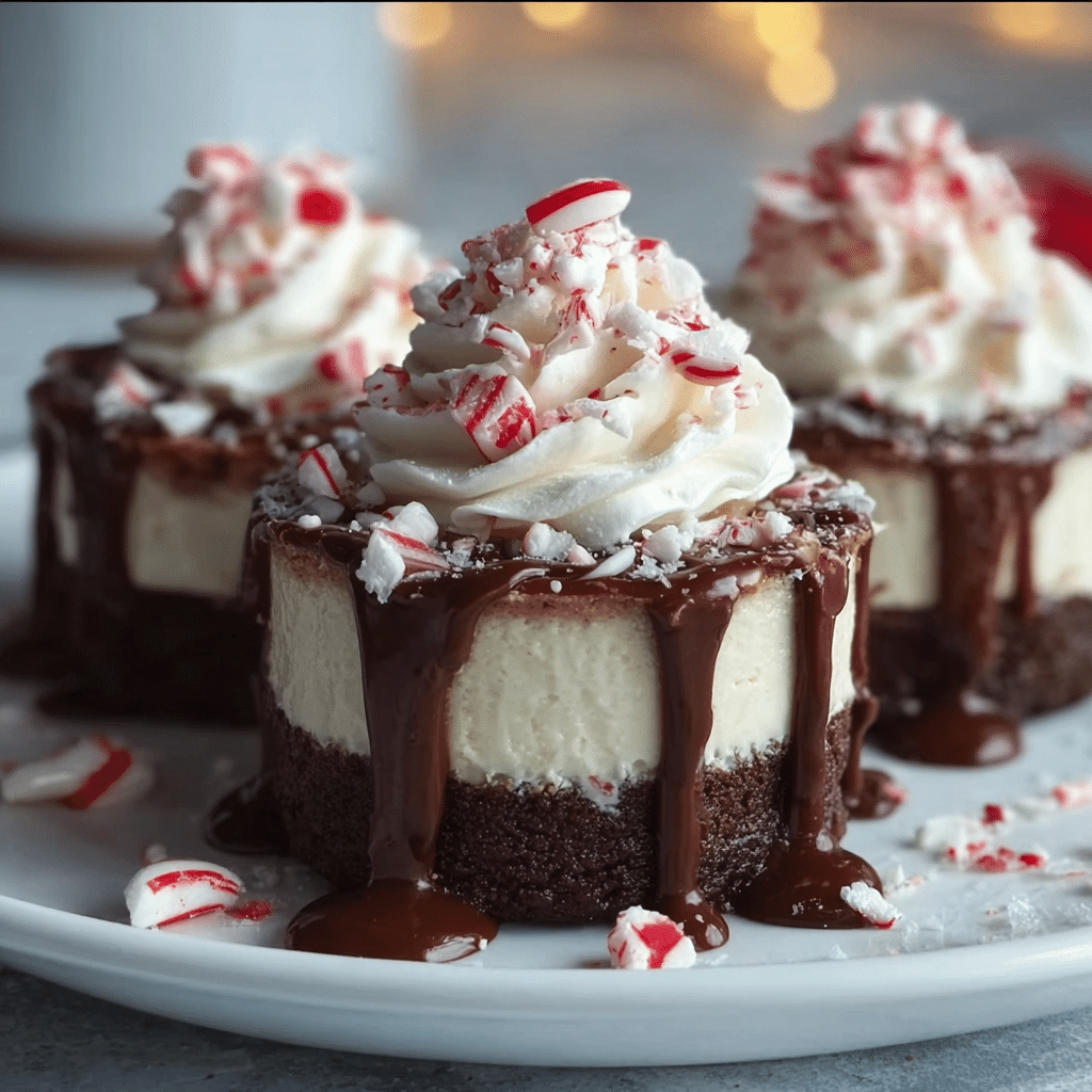 Easy Peppermint Hot Cocoa Cheesecake Bites