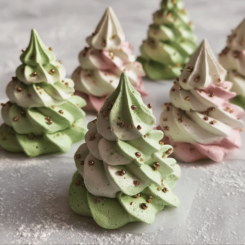 Meringue Christmas Trees Recipe