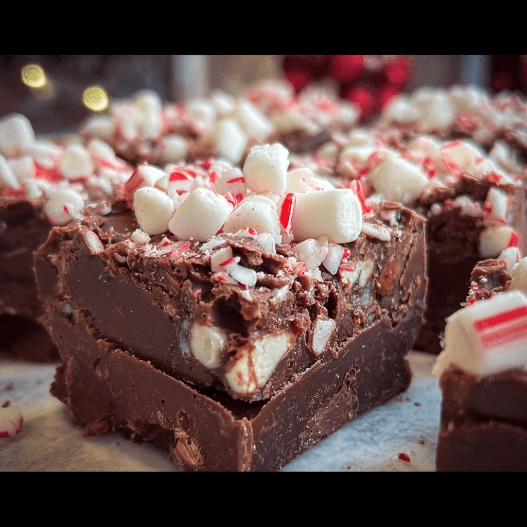 Hot Chocolate Peppermint Fudge