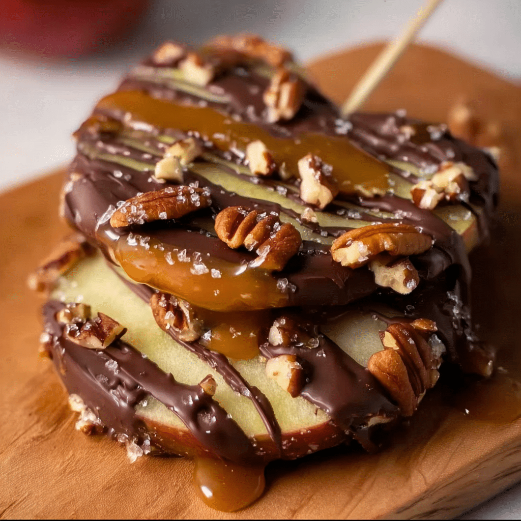 Chocolate Turtle Apple Slices