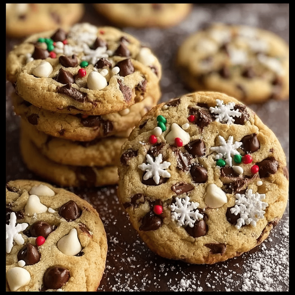 Easy Winter Wonderland Chocolate Chip Cookies