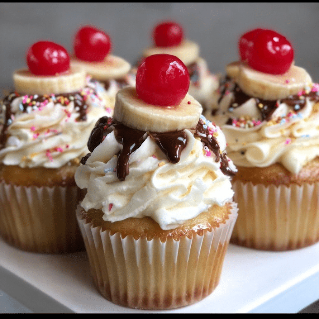 Banana Split Cupcakes 2