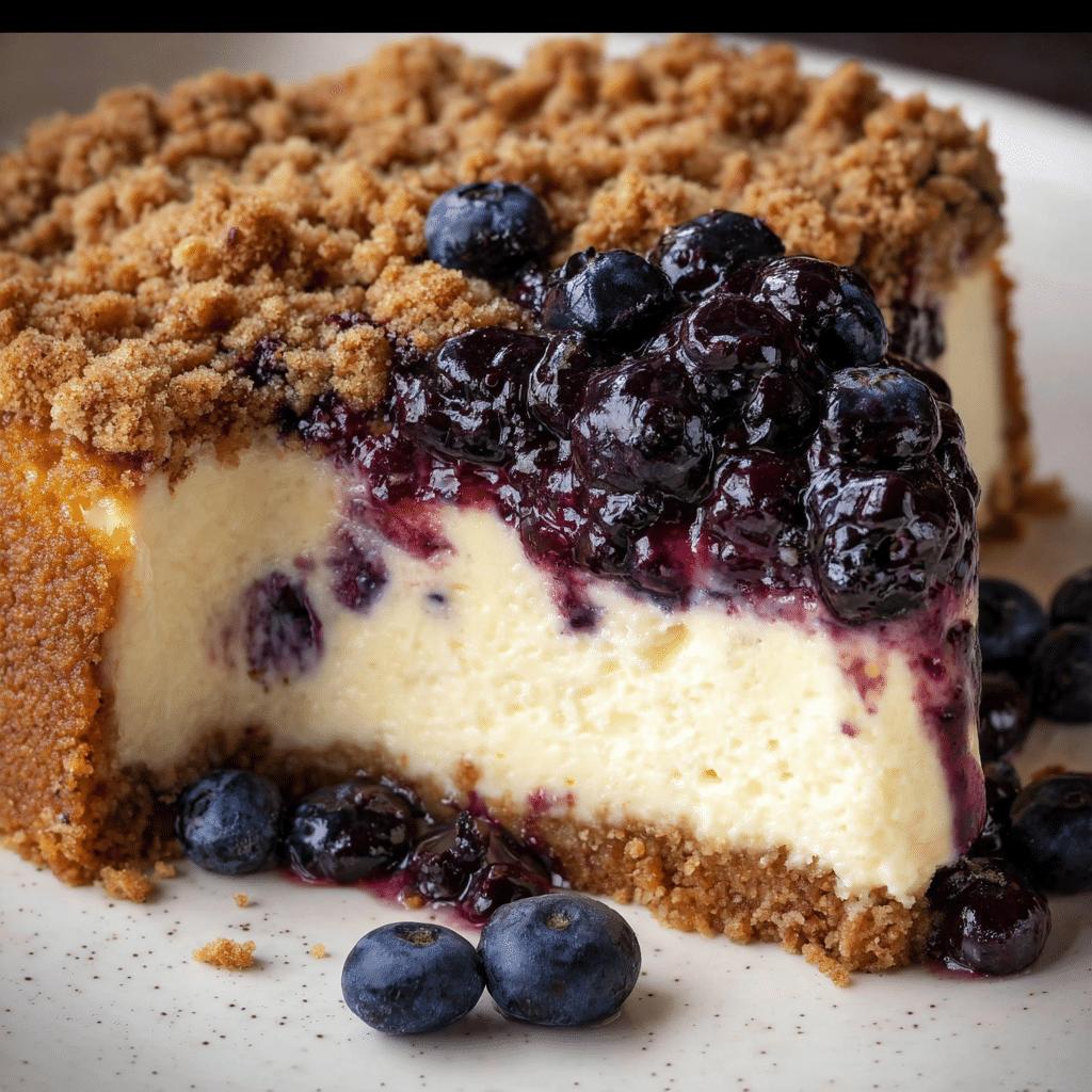 Blueberry Crumble Cheesecake