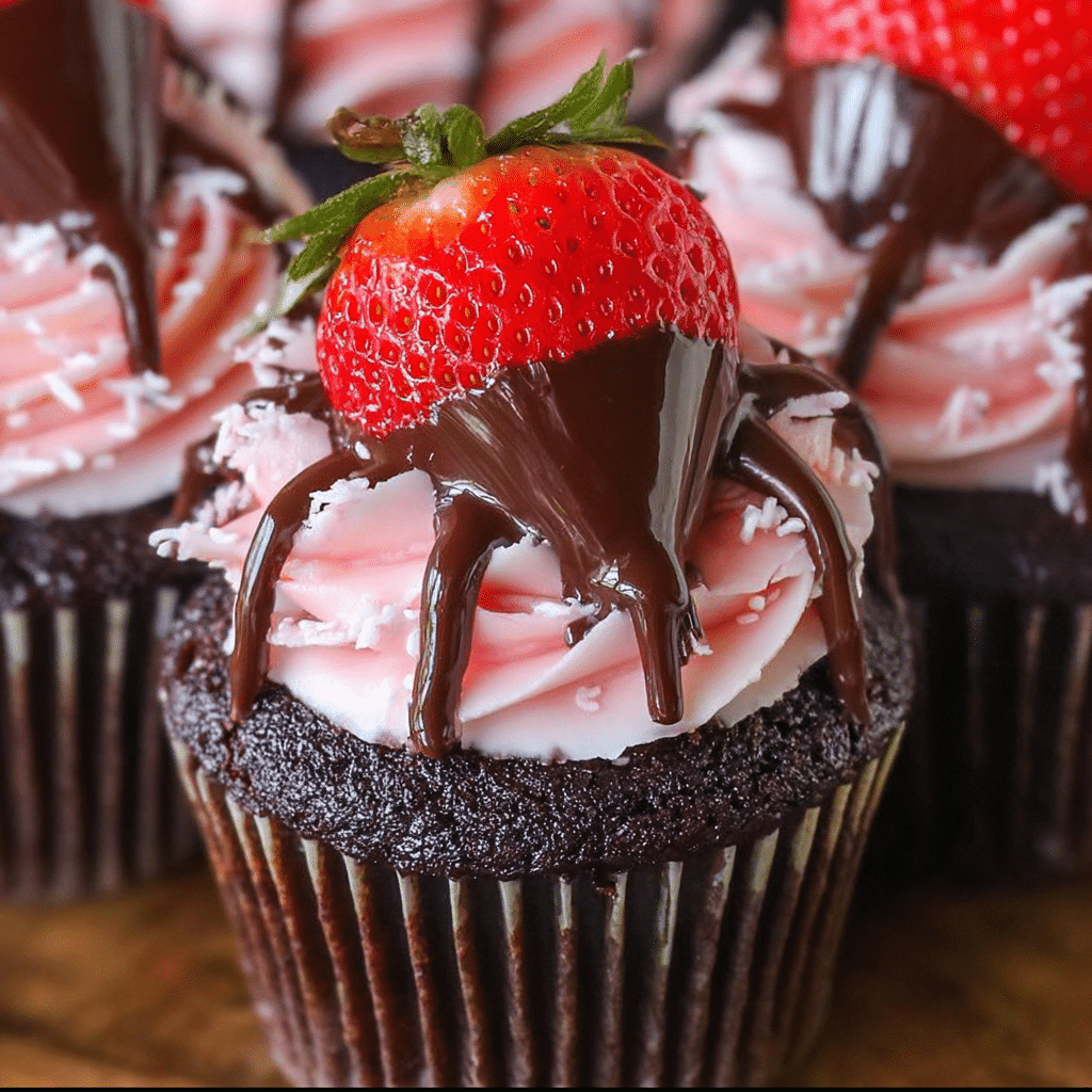 Chocolate Covered Strawberry Cupcakes