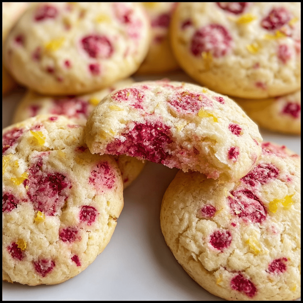 Easter Lemon Raspberry Cookies