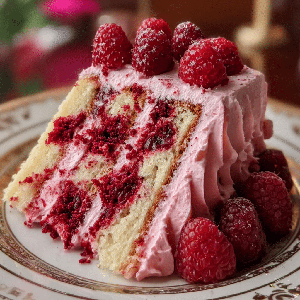 Fresh Raspberry Layer Cake