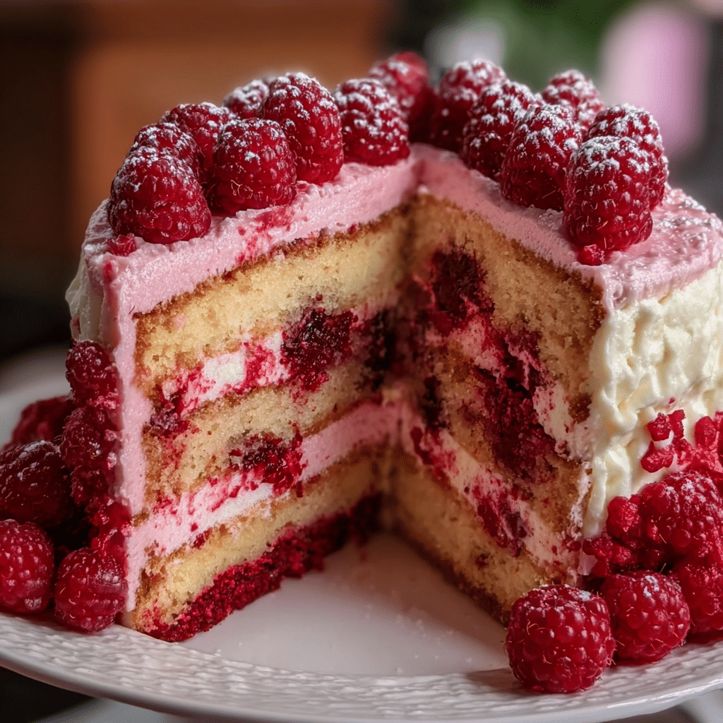 Fresh Raspberry Layer Cake 2
