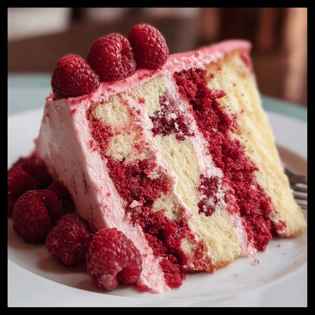 Fresh Raspberry Layer Cake 3