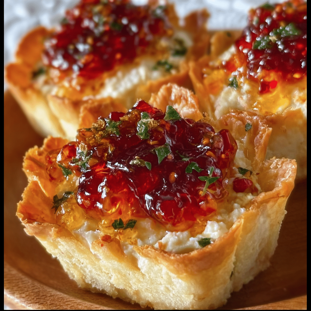 Quick Pepper Jelly Cream Cheese Appetizer Dip and Bites