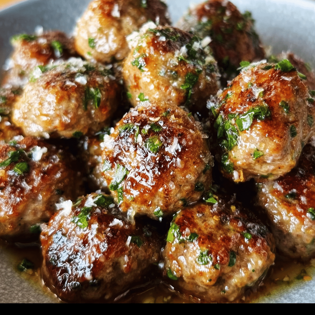 Keto Garlic Butter Meatballs