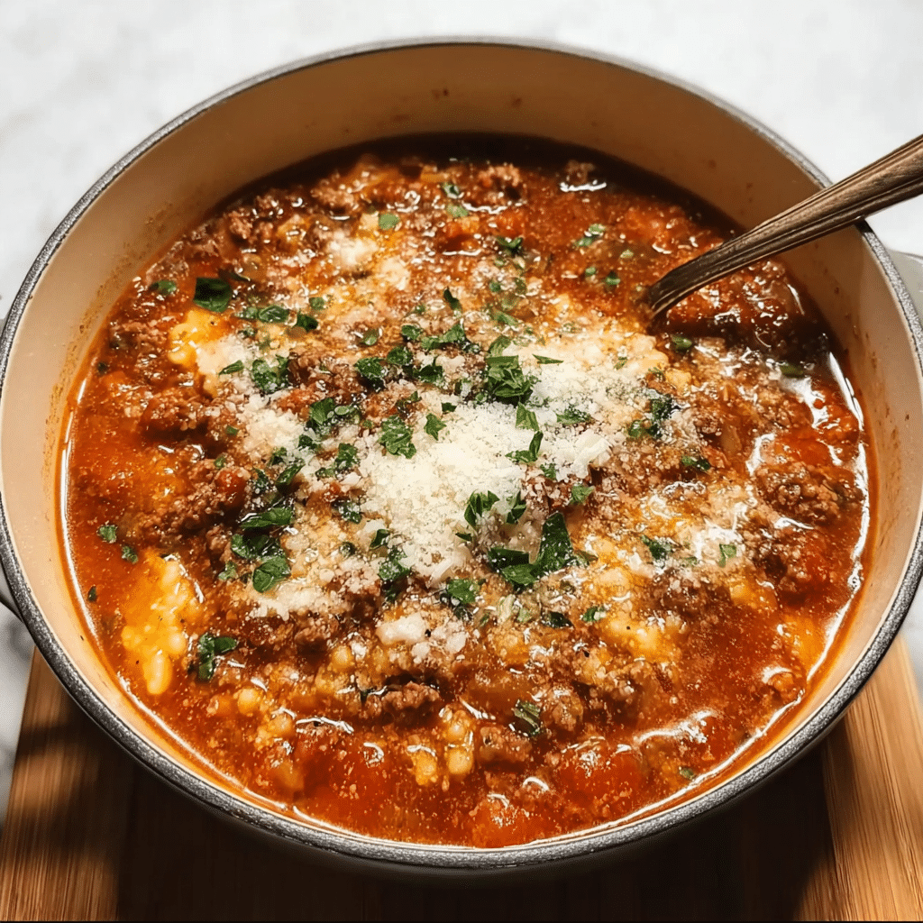 Keto Lasagna Soup Recipe