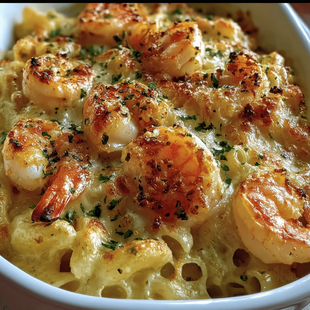 Shrimp Scampi Pasta Bake