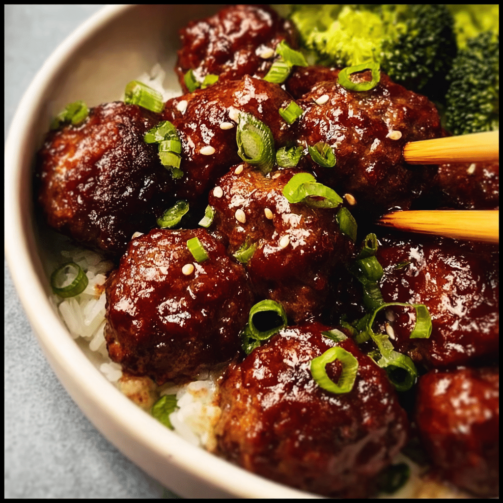 30-Minute Mongolian Beef Meatballs