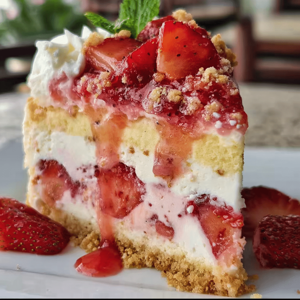 Strawberry Shortcake Cheesecake Bliss