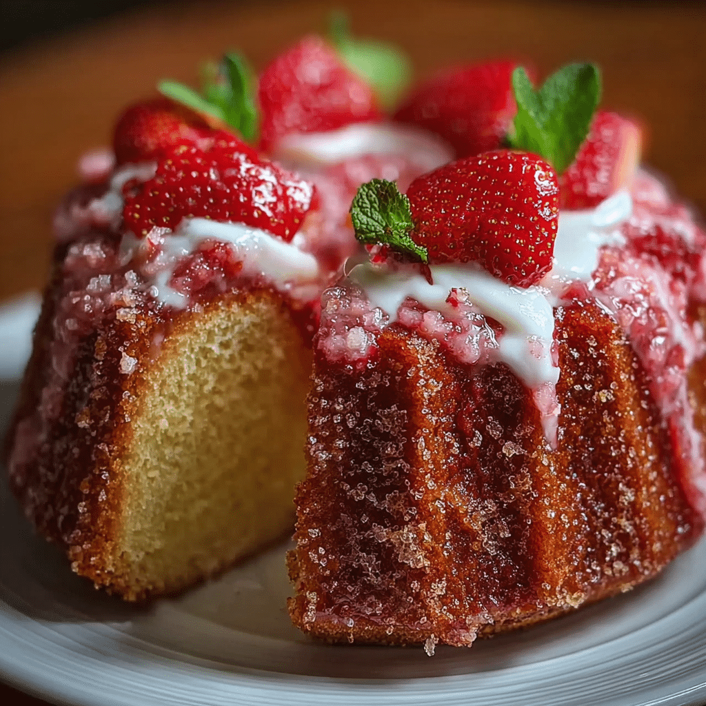 Strawberry Pound Cake