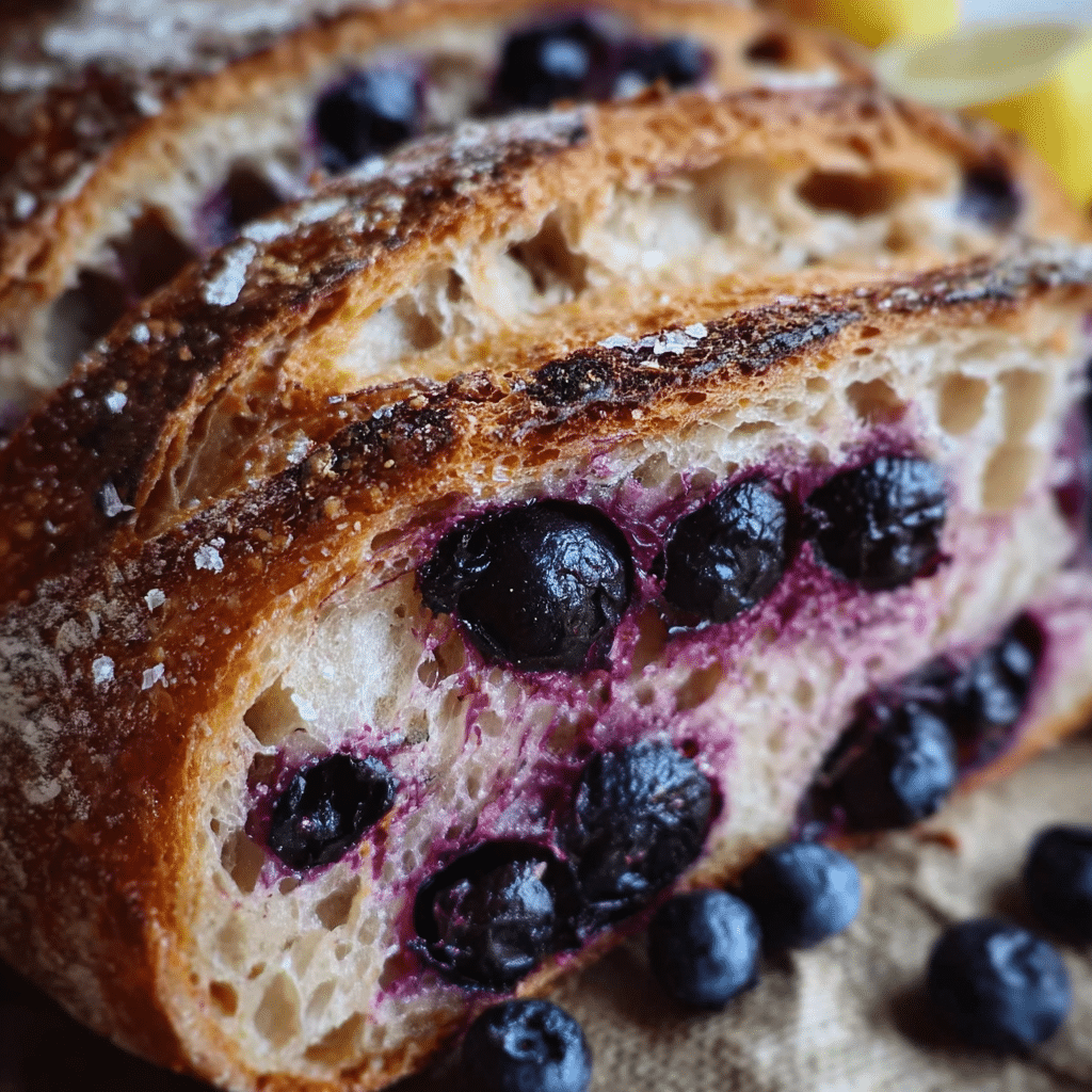 Lemon Blueberry Sourdough Bread