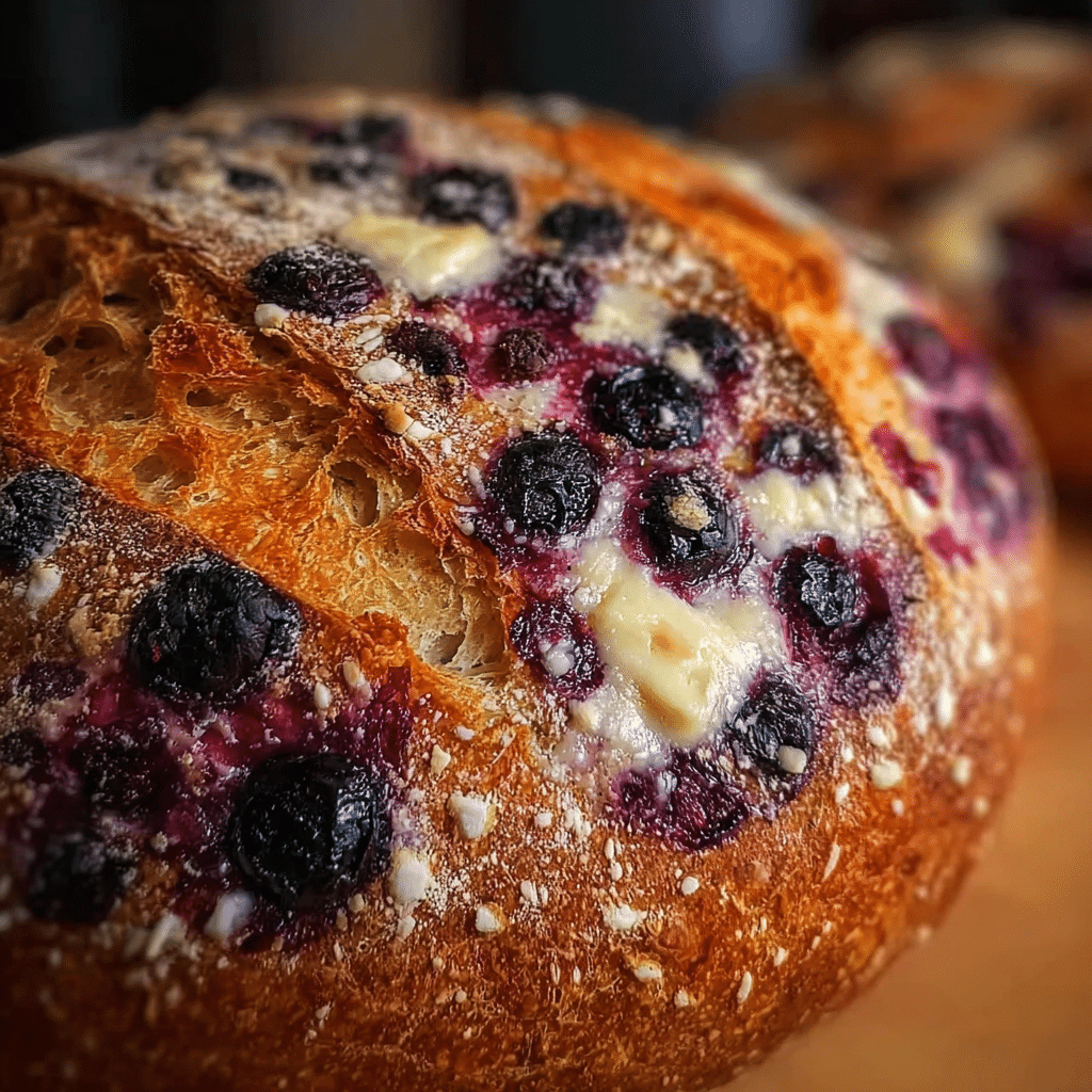 Delightful Blueberry Lemon Cream Cheese Sourdough Bread