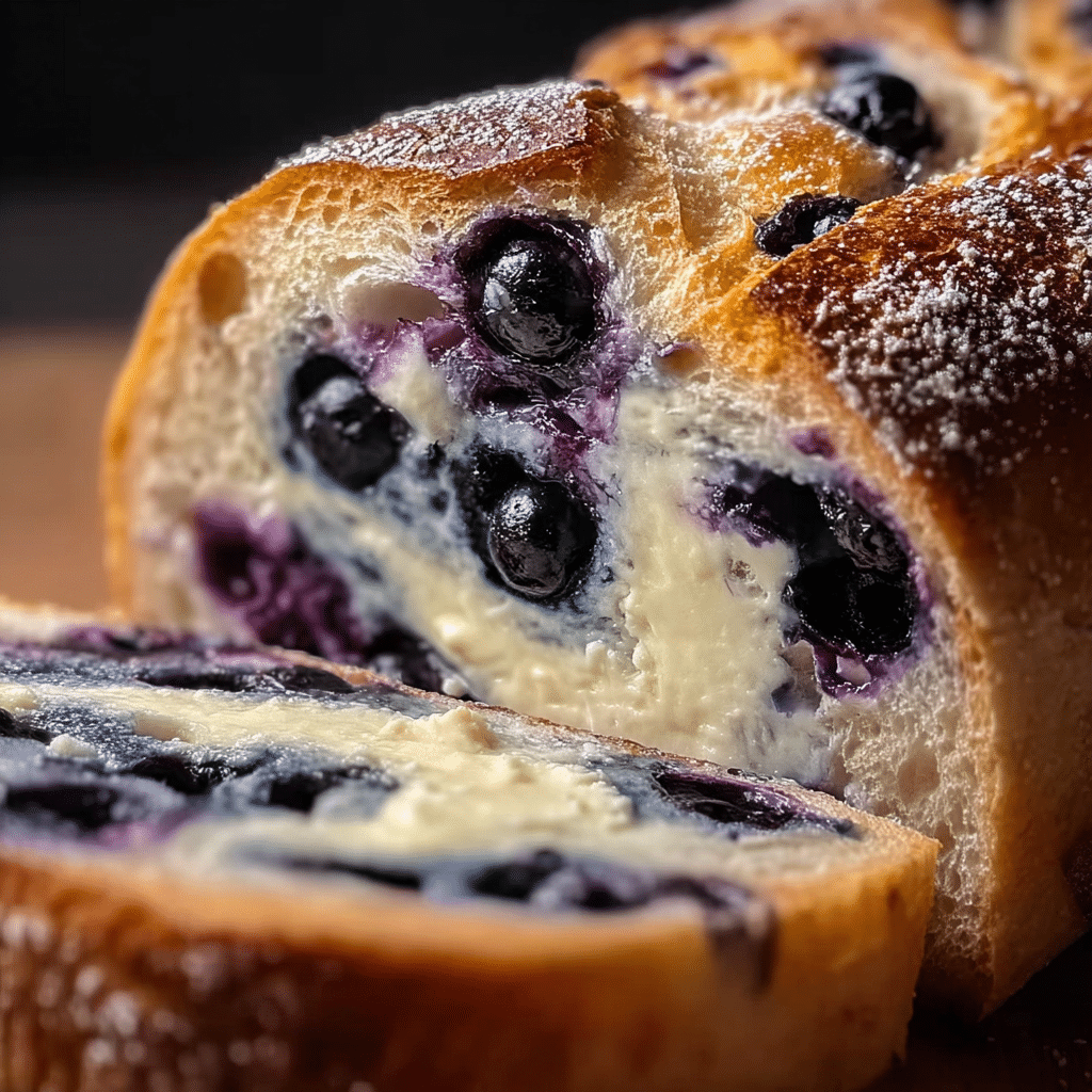 Lemon Blueberry Cream Cheese Sourdough