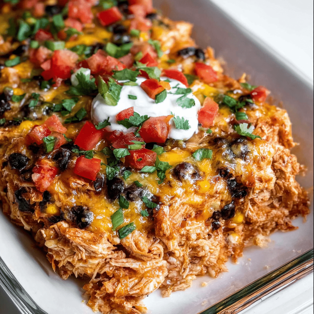 Easy Chicken Burrito Casserole
