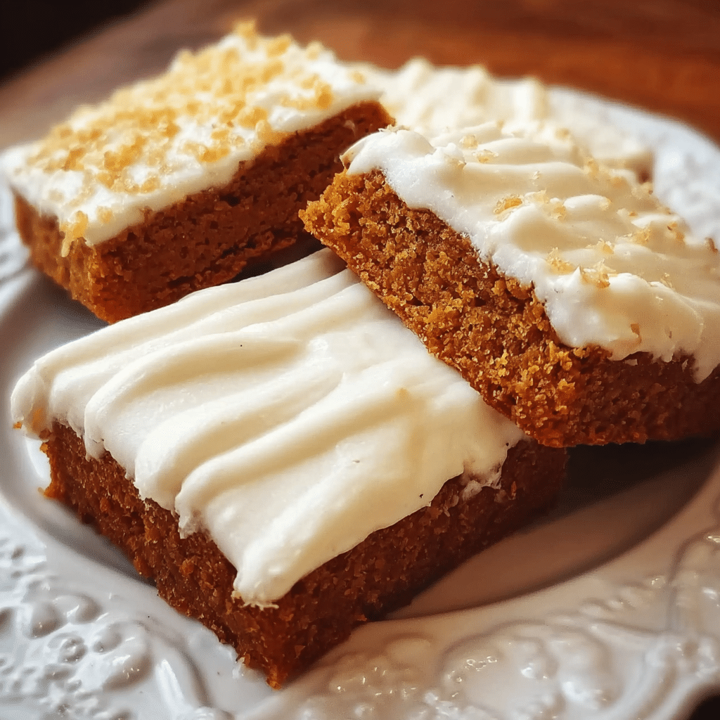 Pumpkin Bars With Cream Cheese Frosting