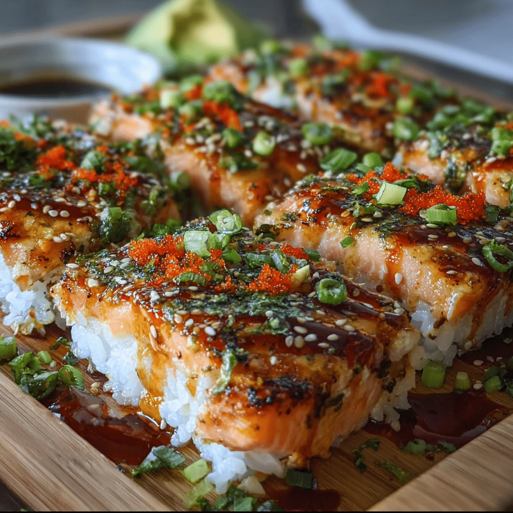 Easy Spicy Salmon Sushi Bake Recipe