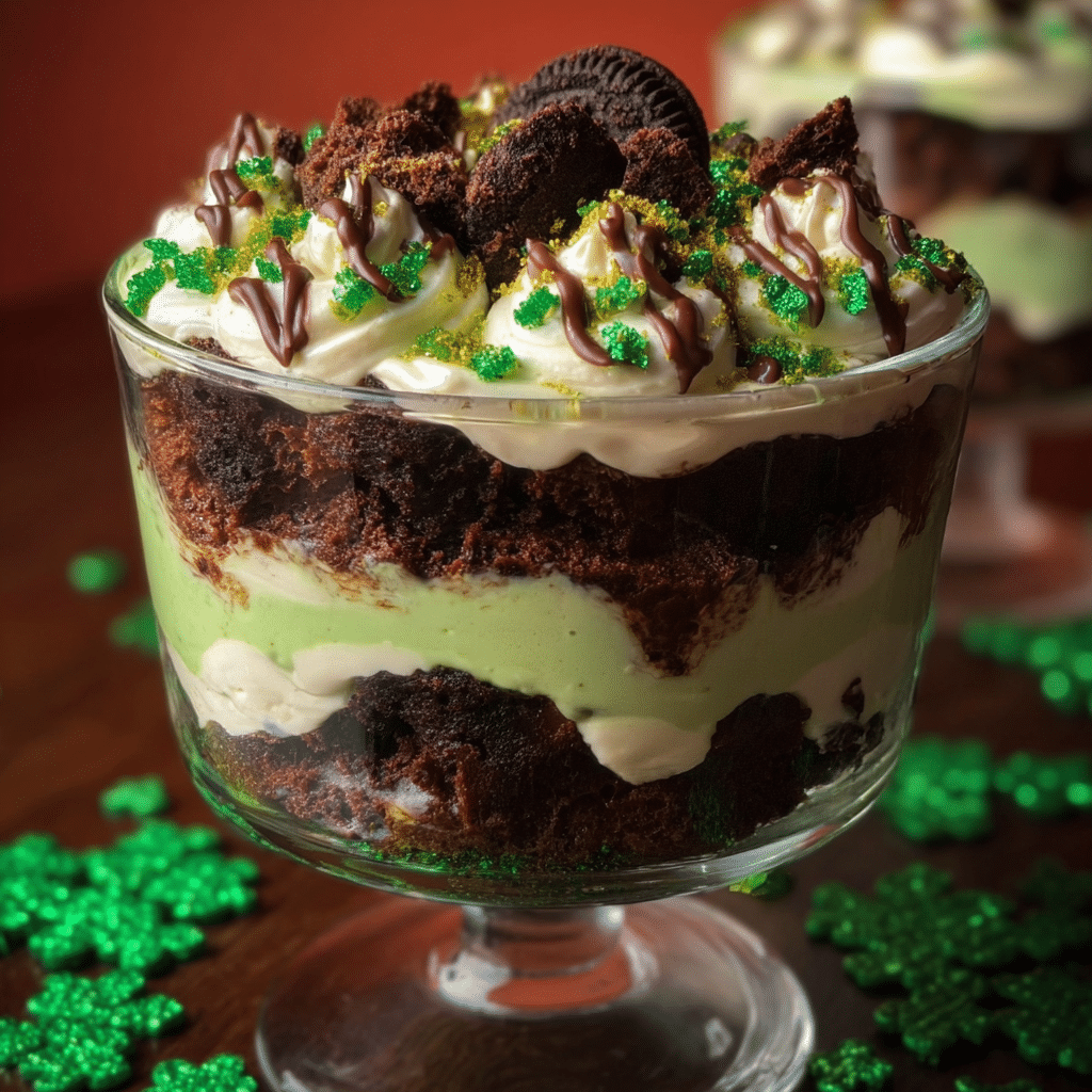 ST. Patrick’s Day Brownie Trifle