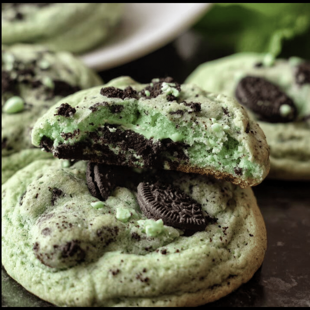 Mint Oreo Pudding Cookies
