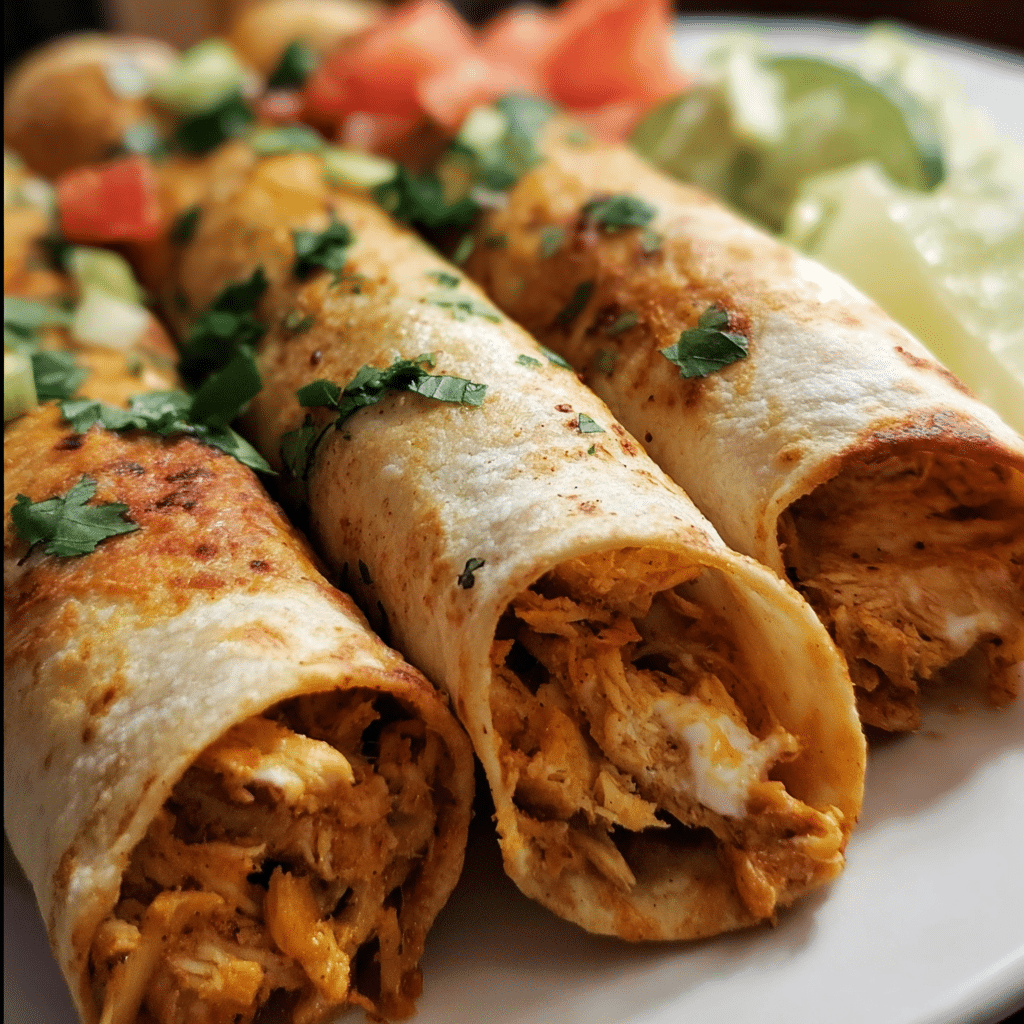 Oven Baked Chicken Taquitos
