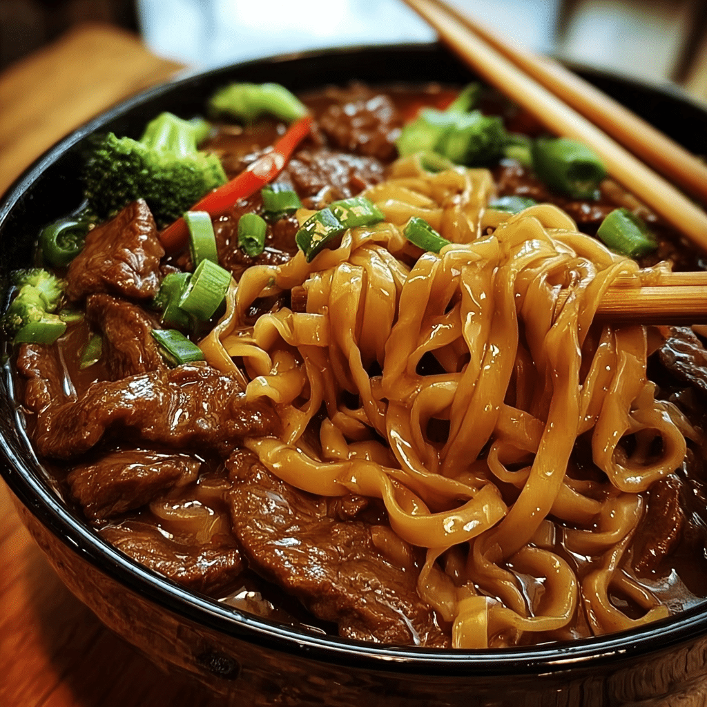 Sticky Beef Noodles