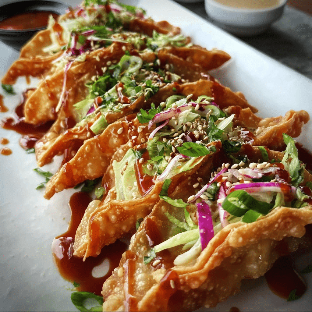 Crispy Chicken Wonton Tacos