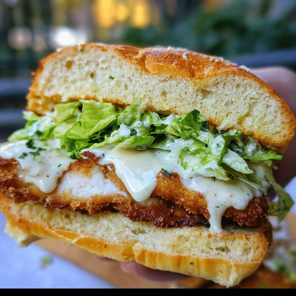 Crispy Chicken Caesar Sandwich