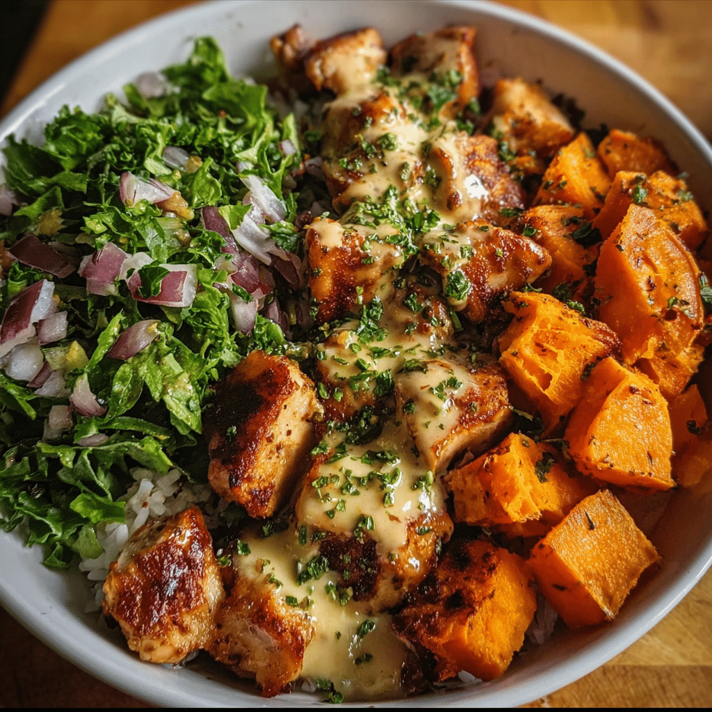 Easy & Healthy Chicken and Sweet Potato Bowls