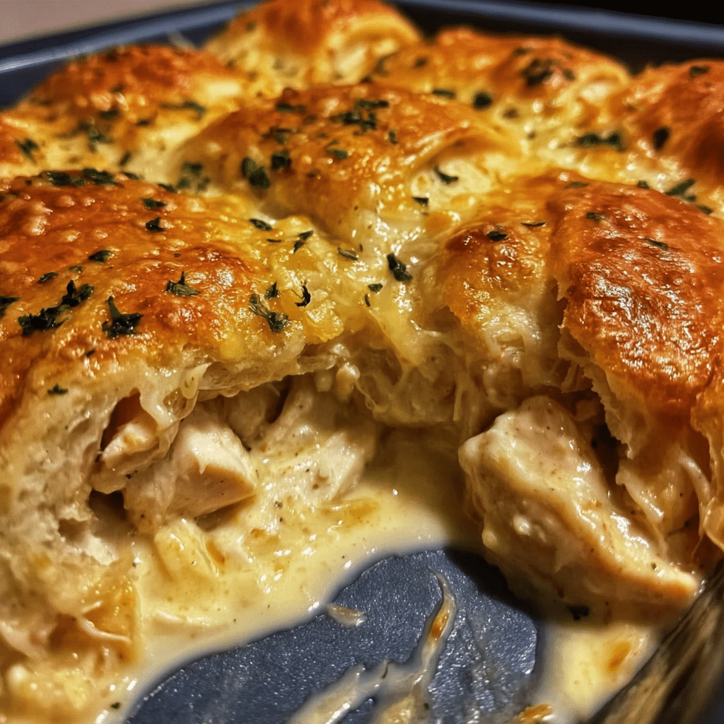 Cheesy Chicken Crescent Bake