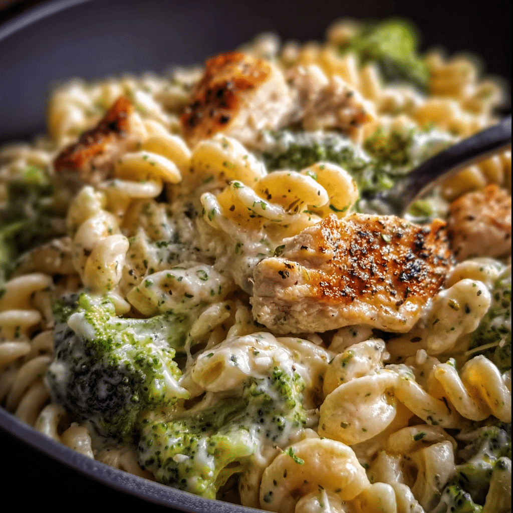Creamy Rotisserie Chicken Broccoli Pasta