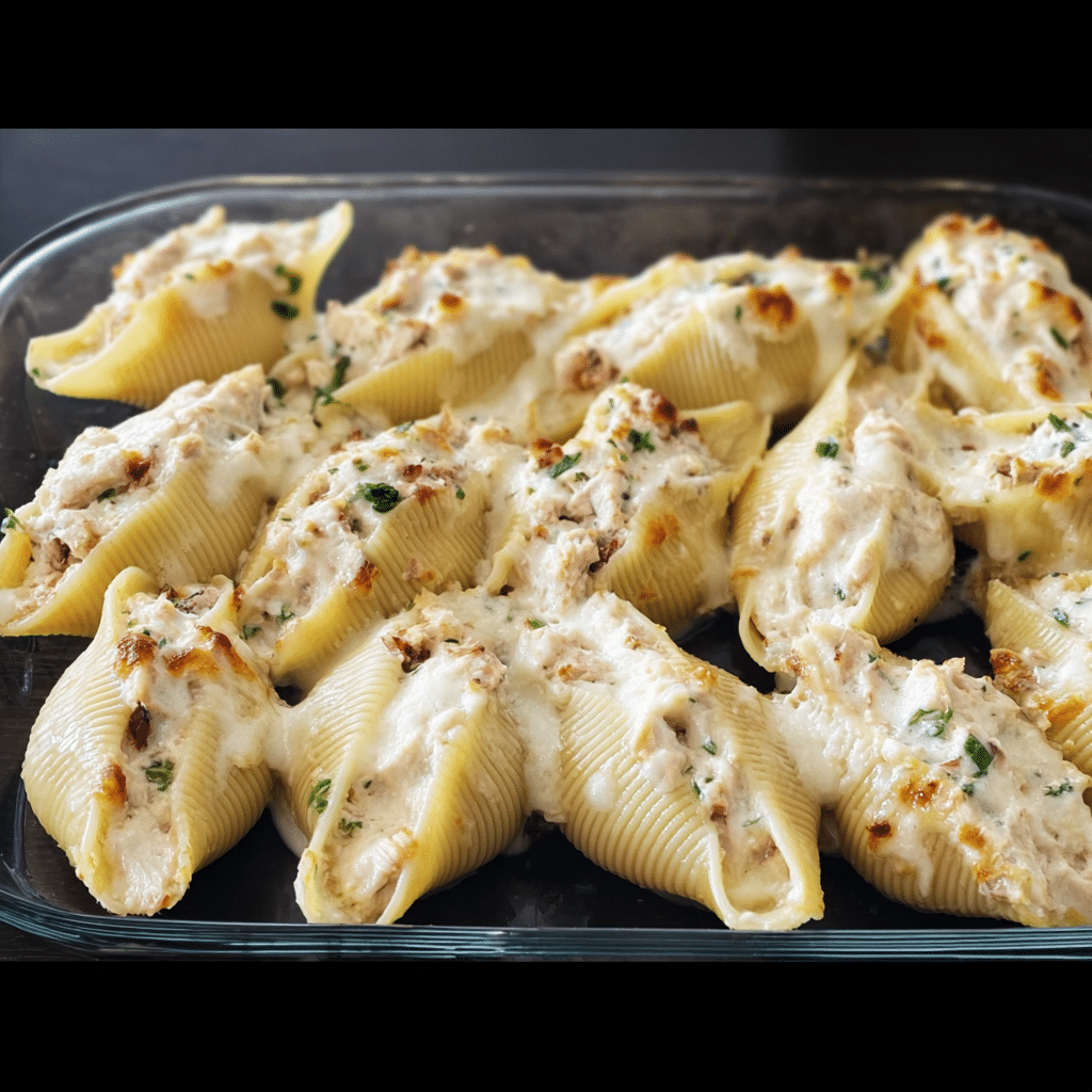 Chicken Alfredo Stuffed Shells