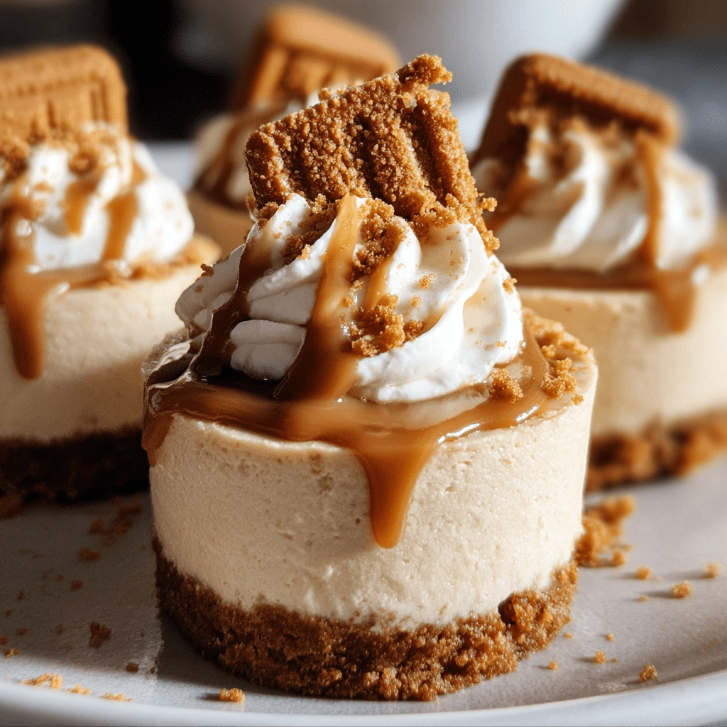 No Bake Mini Biscoff Cheesecakes