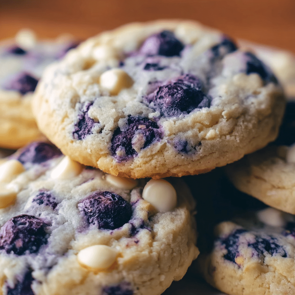 Soft Blueberry Cheesecake Cookies