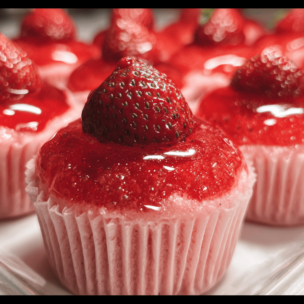 Strawberry Jello Cupcakes