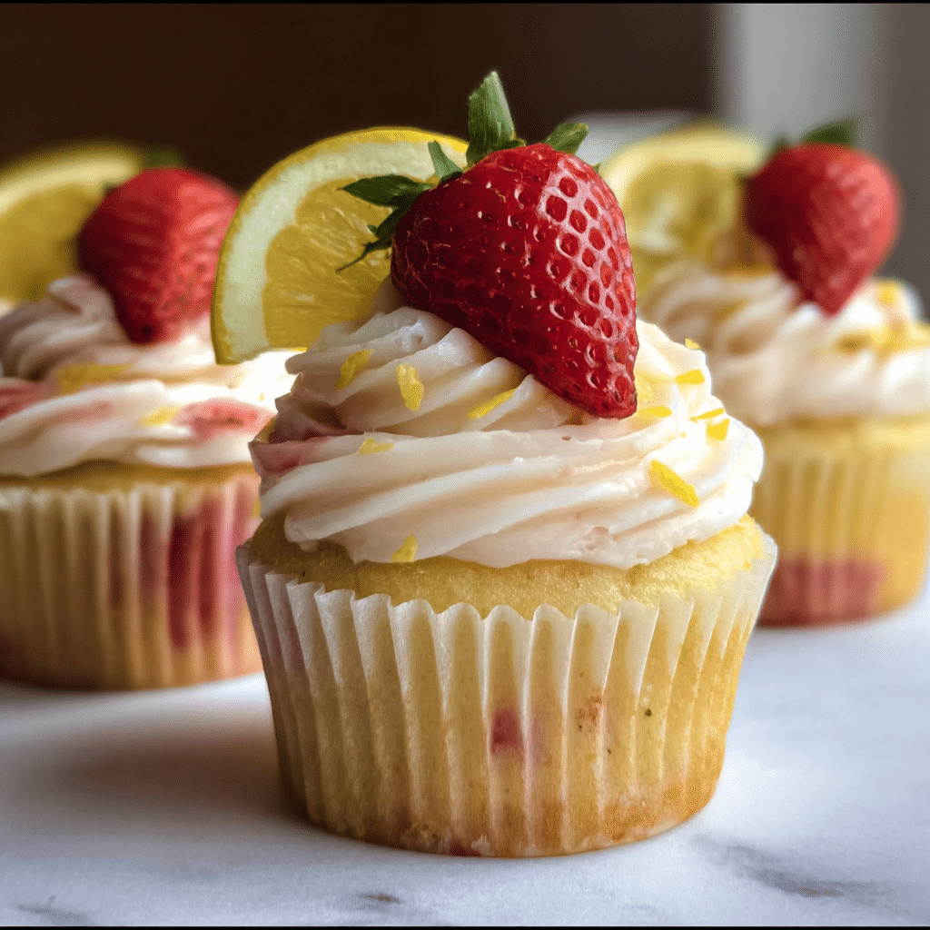 Strawberry Lemon Cupcakes 2