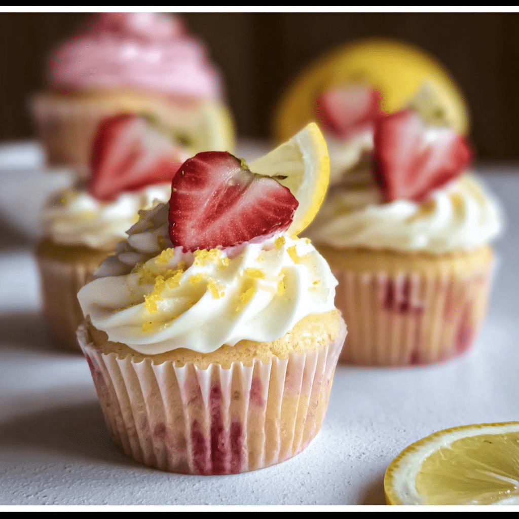 Strawberry Lemon Cupcakes 3