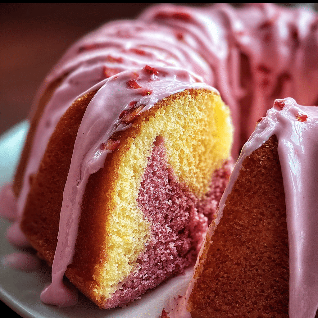 Strawberry Milkshake Pound Cake