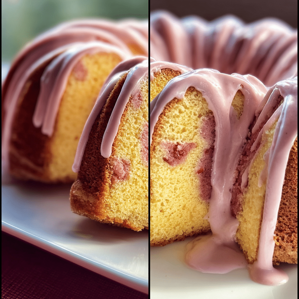 Strawberry Milkshake Pound Cake 2